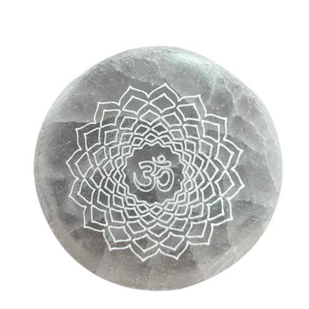 Chakra Set of 7 Selenite Charging Plates for Home Decor Use