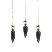 Secret Cavity Discovery of Truth Pendulum - Amethyst - Silver Plated