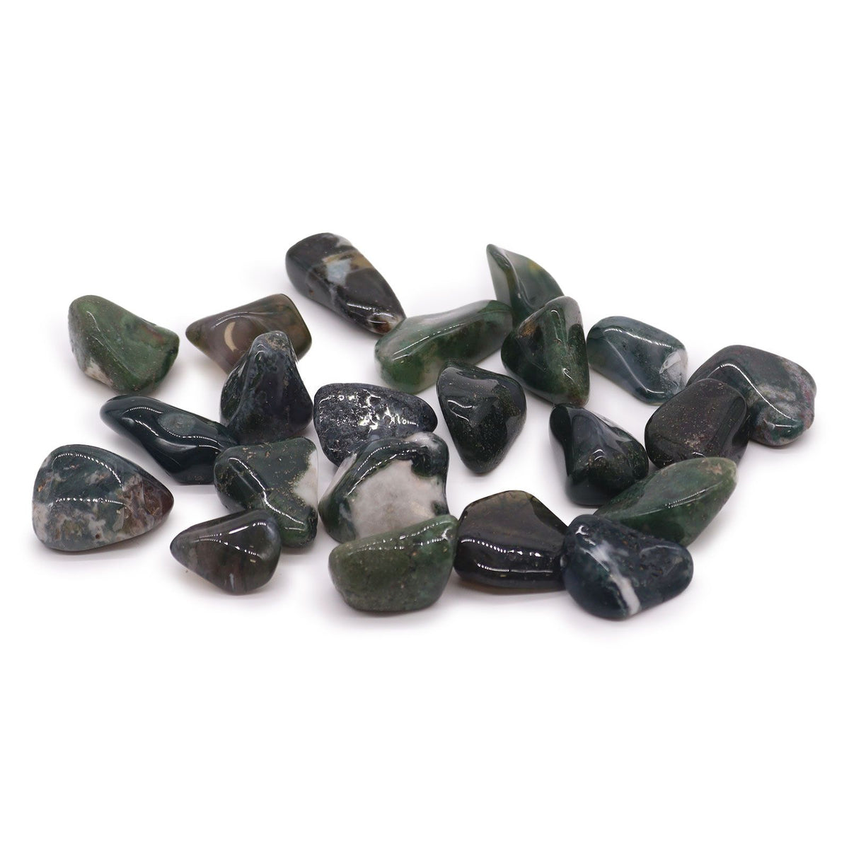 Large Tumble Stones - Green Moss