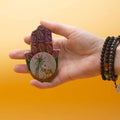 Soapstone Hamsa Incense Holder with Elephant and Palm Design