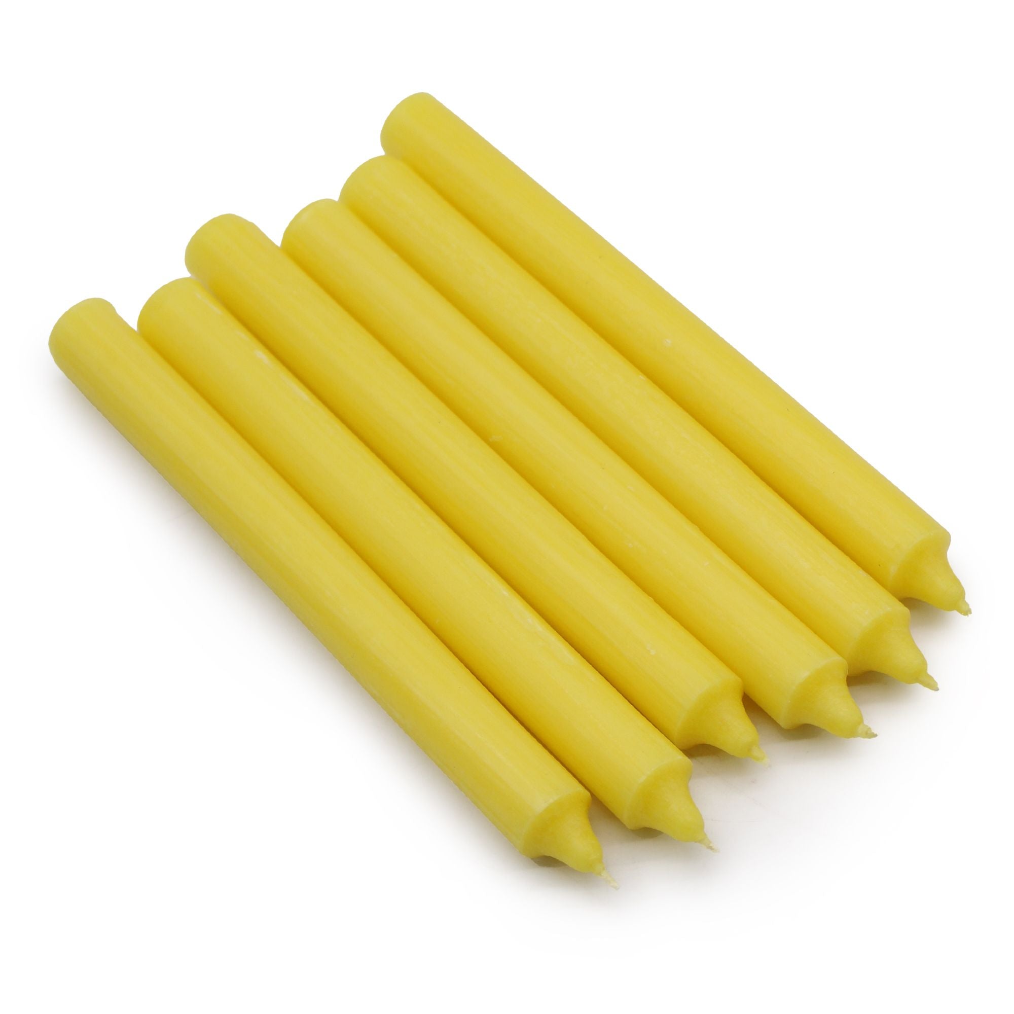Solid Colour Dinner Candle Set in Rustic Lemon Pack of 21