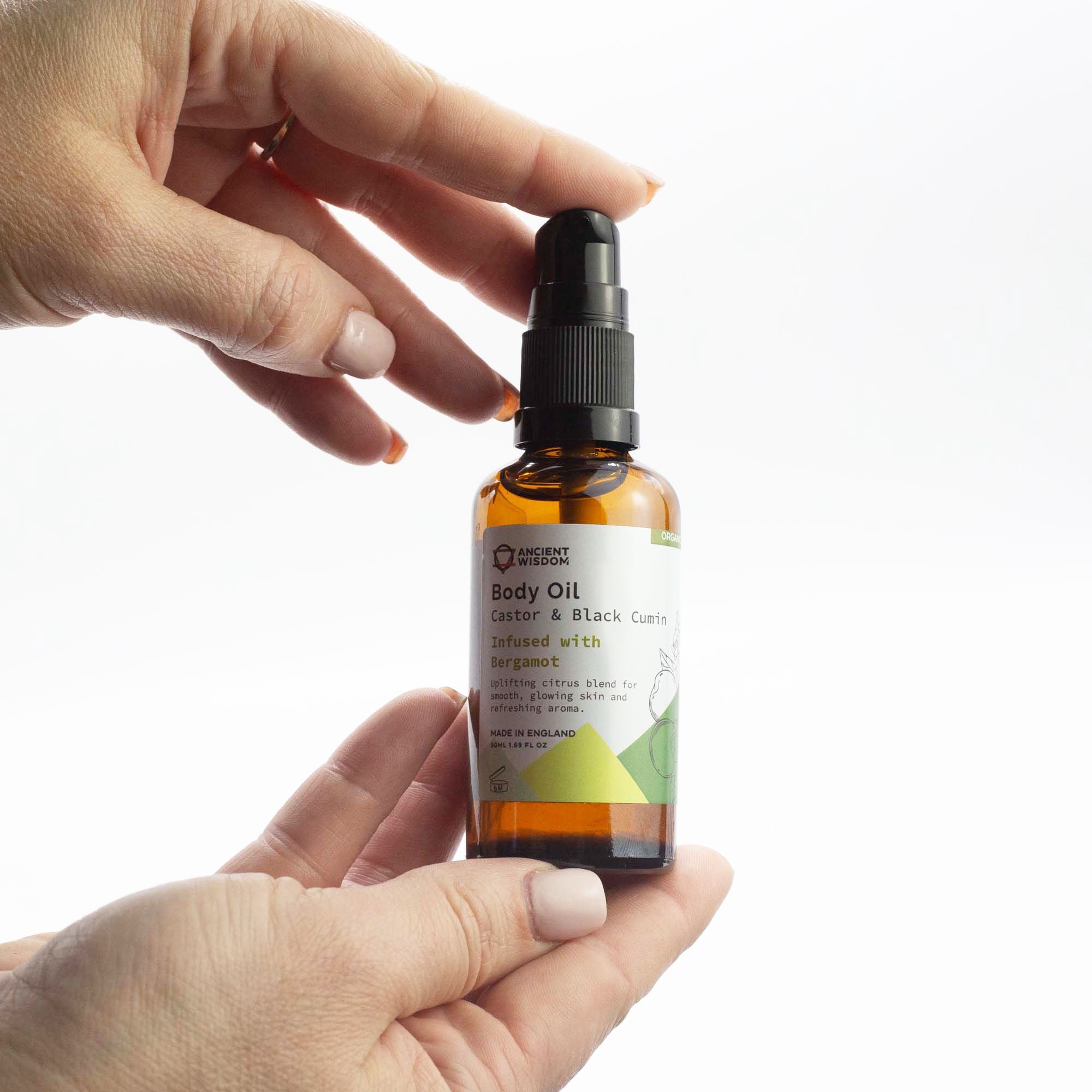 Organic Body Oil 50ml Rosemary & Frankincense for Skin Nourishment