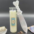 Selenite Large Ritual Knife with Spiral Design for Ceremonies