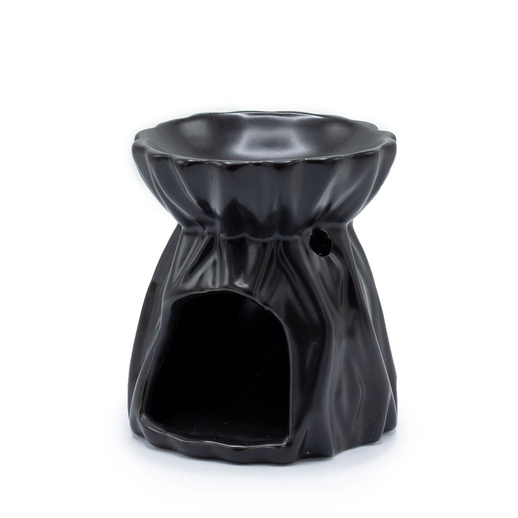 Geometric Black Oil Burner for Aromatic Home Fragrance Decor