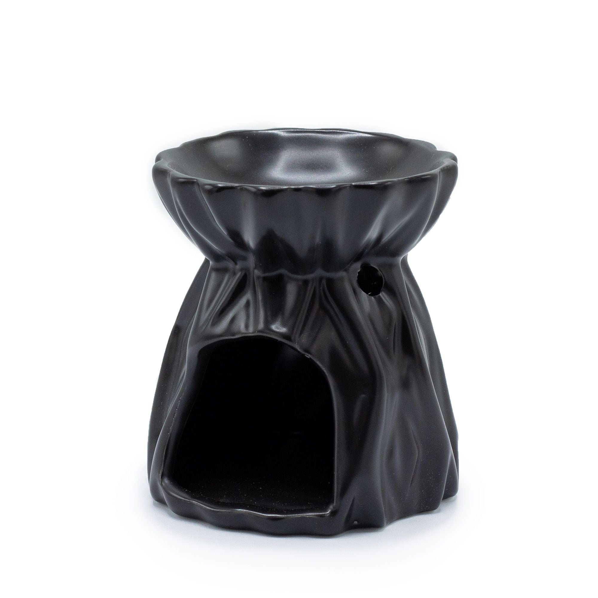 Geometric Black Oil Burner for Aromatic Home Fragrance Decor