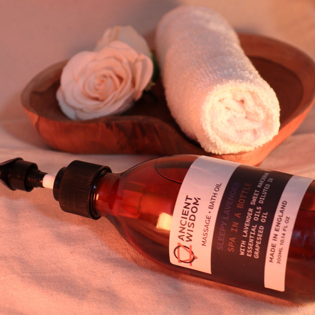 Sleepy Lavender Aromatherapy Massage and Bath Oil 300ml Bottle