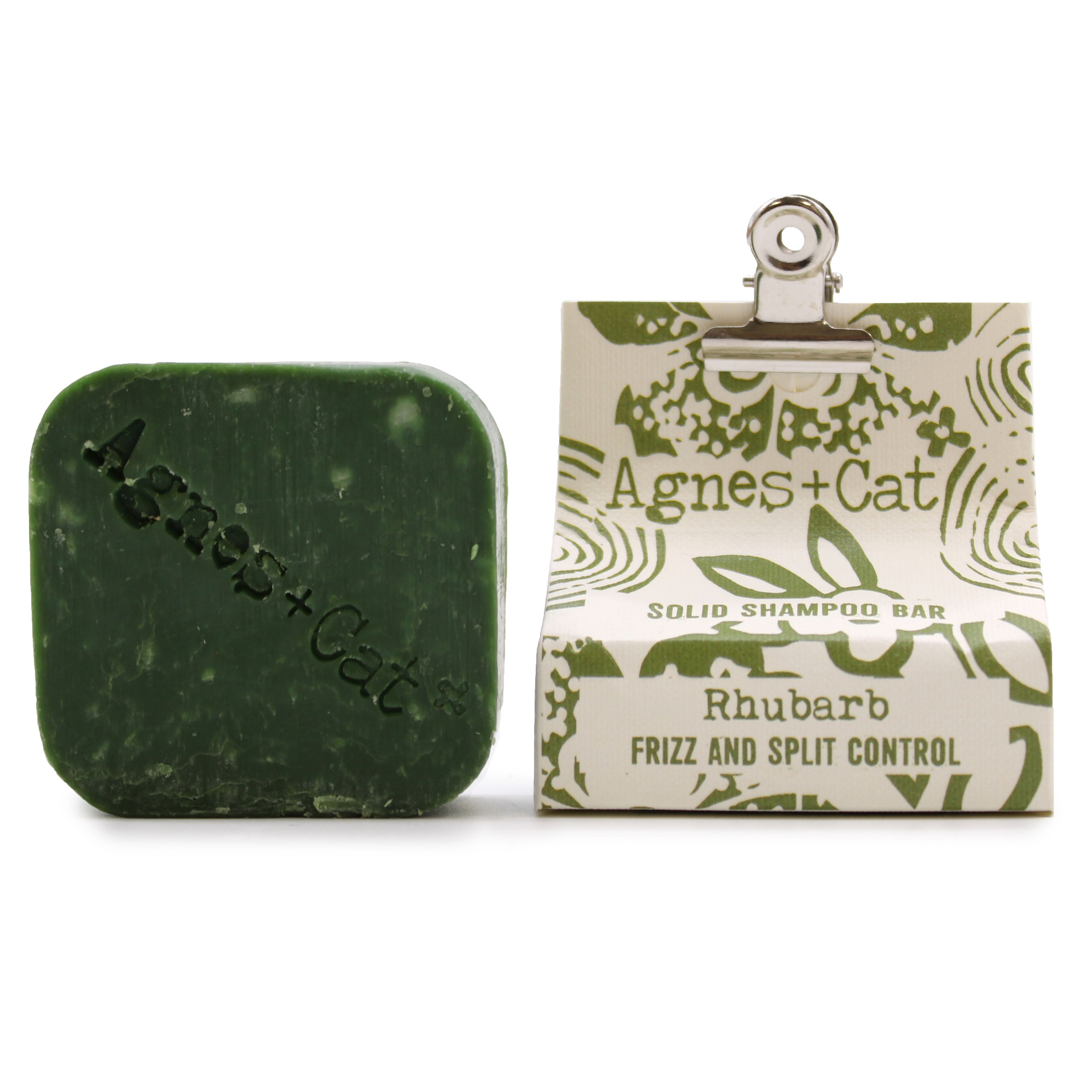 Agnes + Cat Rhubarb Solid Shampoo Bar for Clean and Smooth Hair