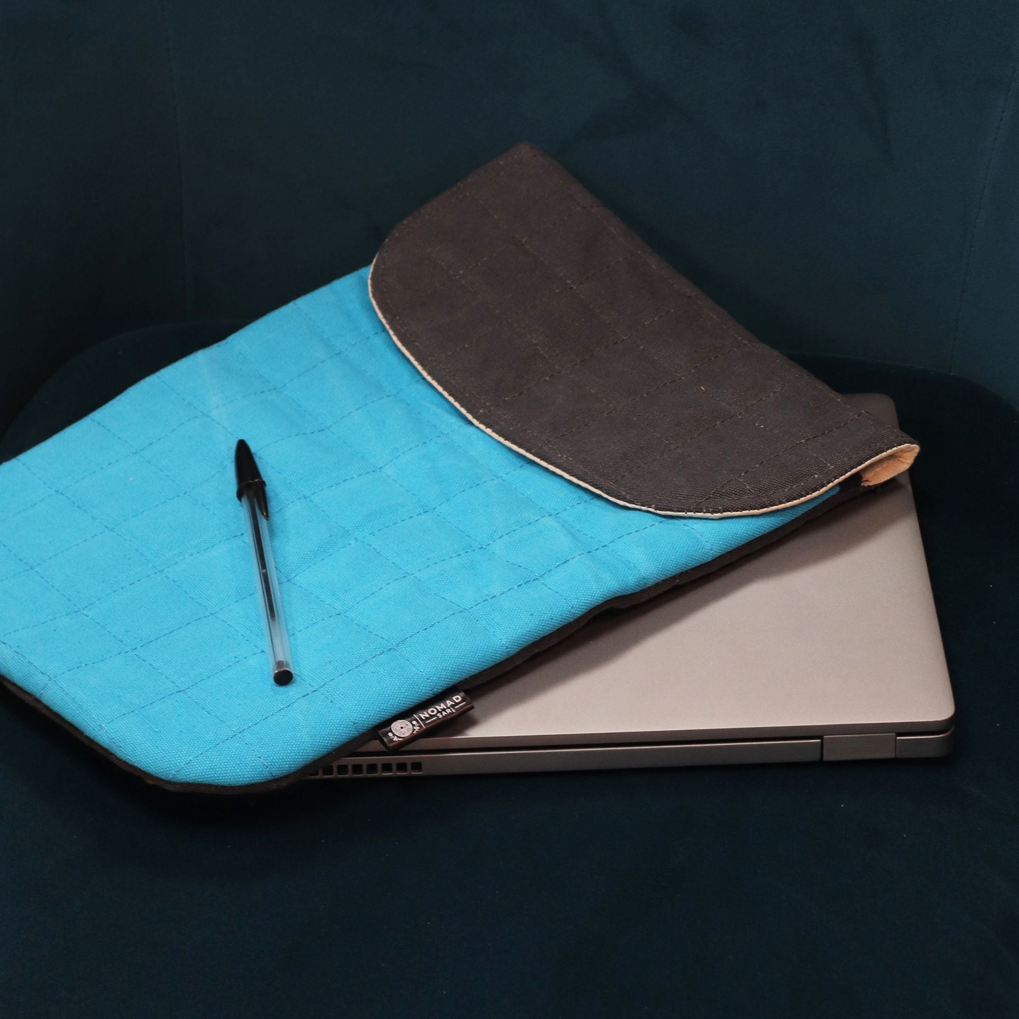 13 Inch Laptop Padded Pouch in Crazy Yellow with Magnetic Closure