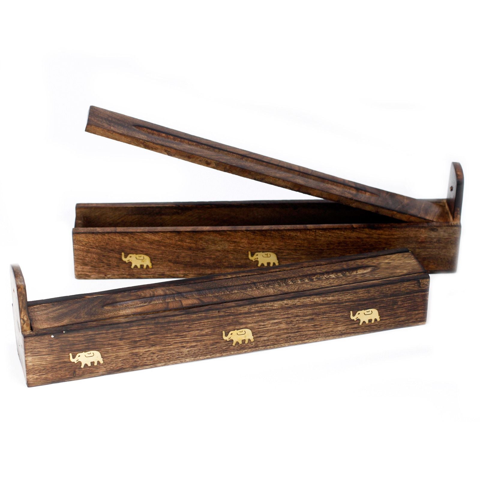 Mango Wood Incense Box with Assorted Designs for Home Decor