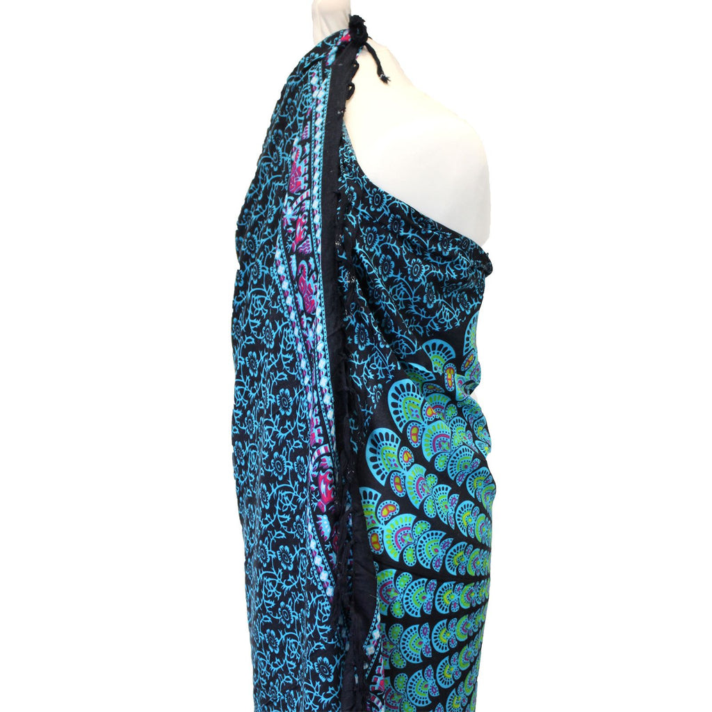 Peacock Classic Mandala Sarongs for Stylish Beachwear Accessory