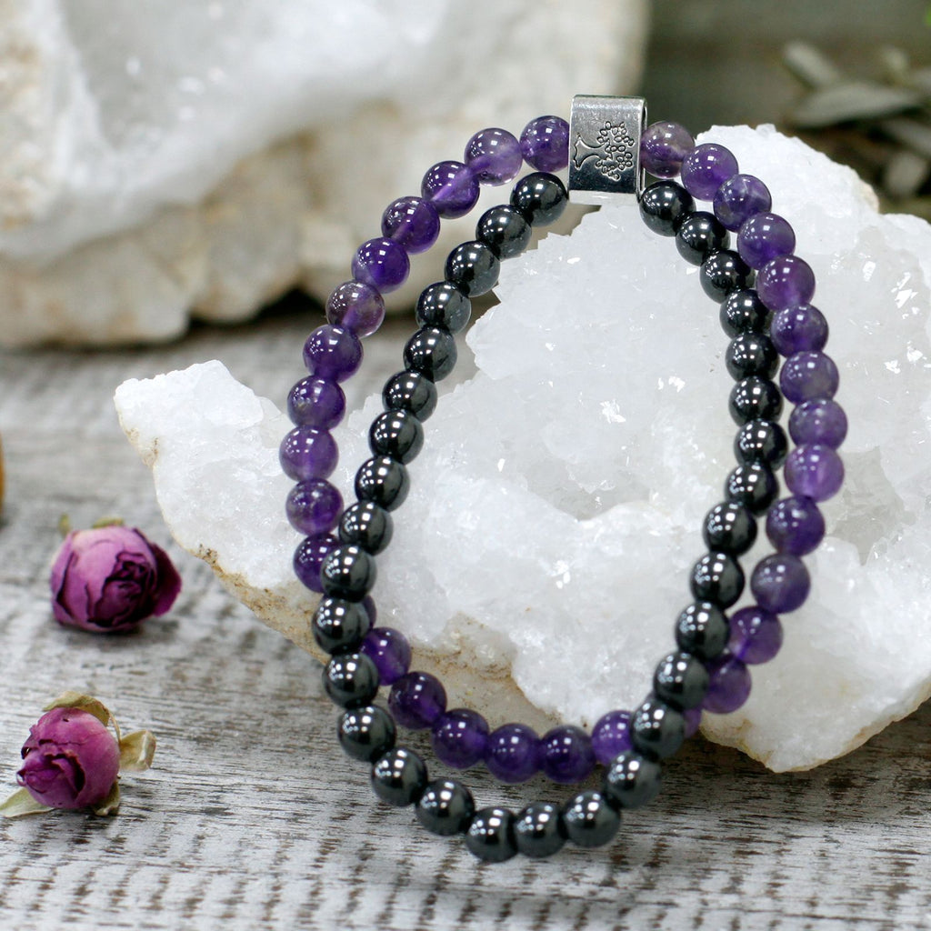 Magnetic Amethyst Gemstone Bracelet with Elegant Style Appeal
