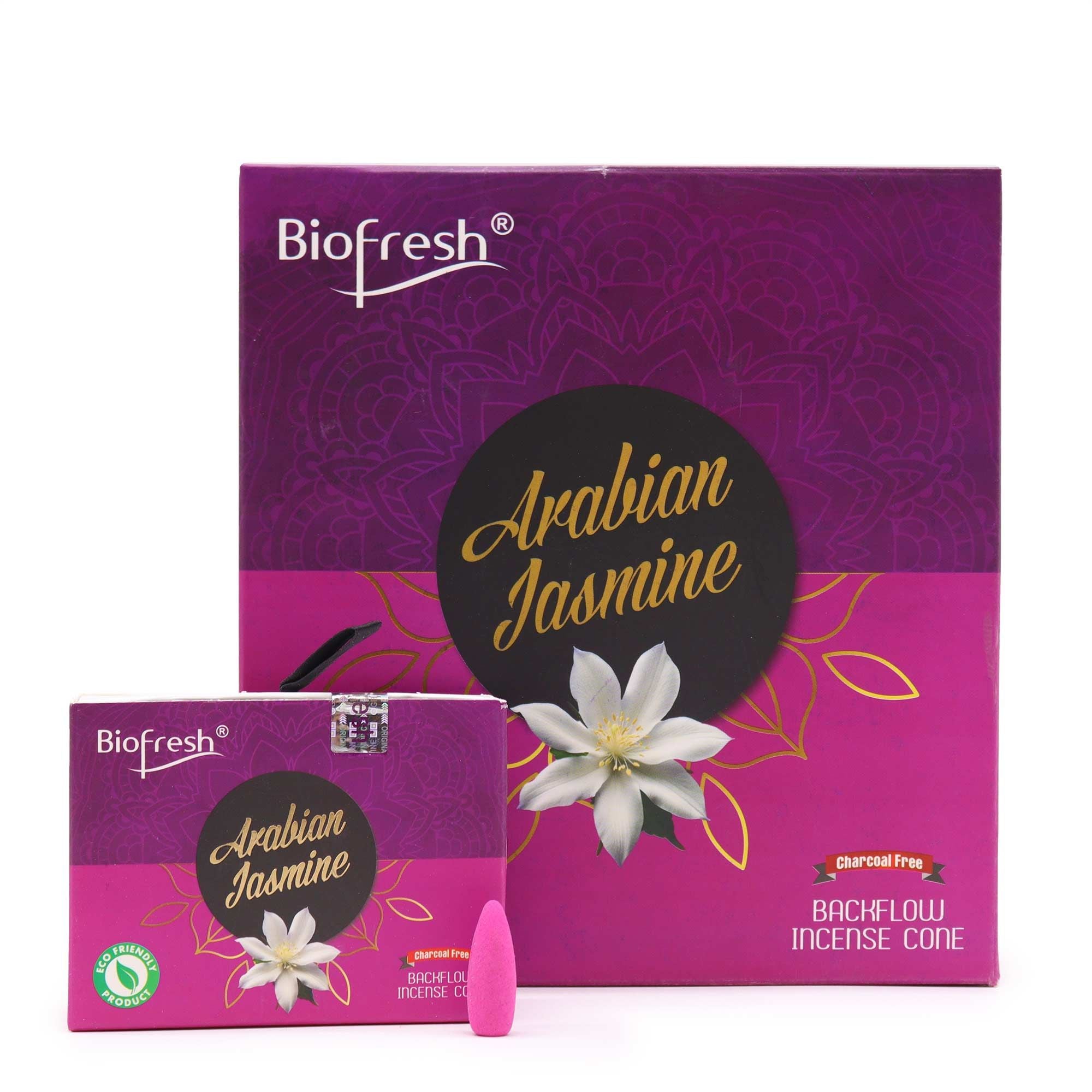 Biofresh Backflow Incense Cones with Arabian Jasmine Fragrance