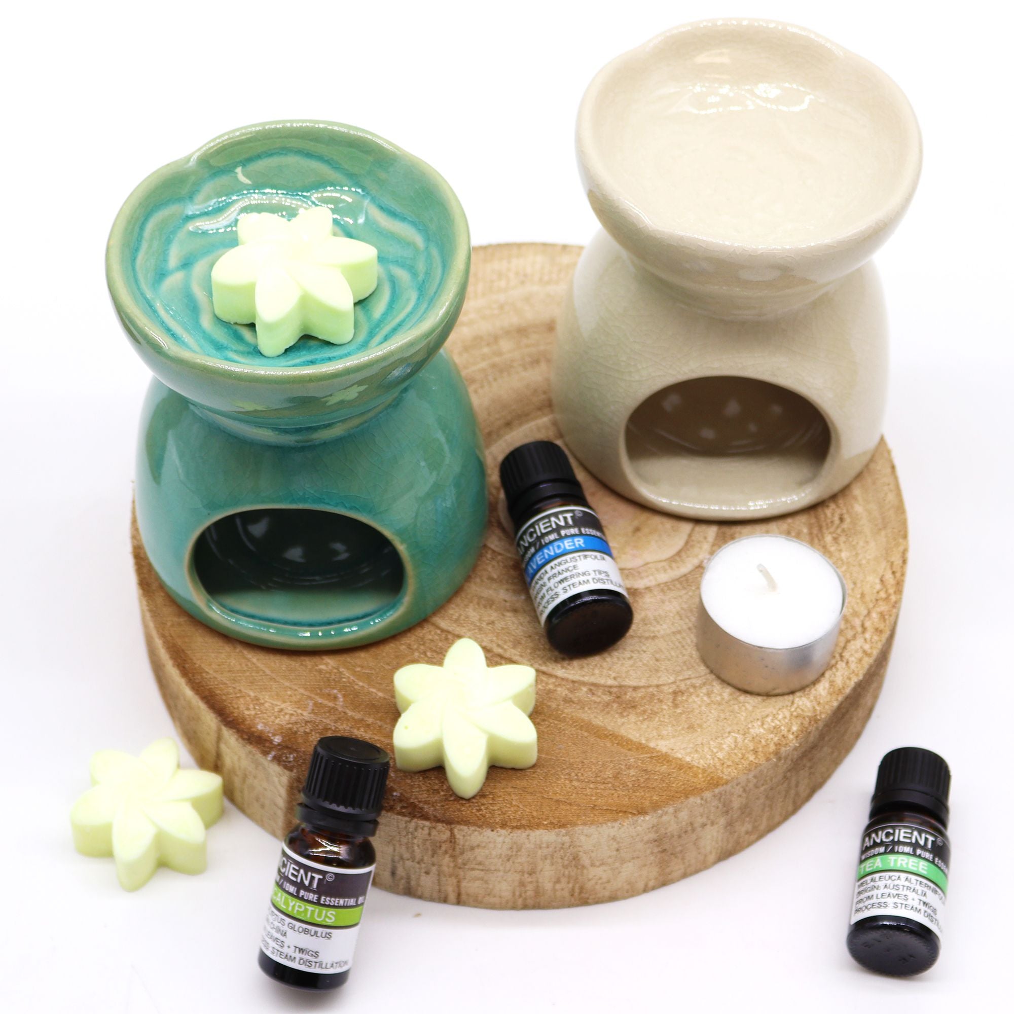Tree of Life Ivory Oil Burner for Home Fragrance and Decor
