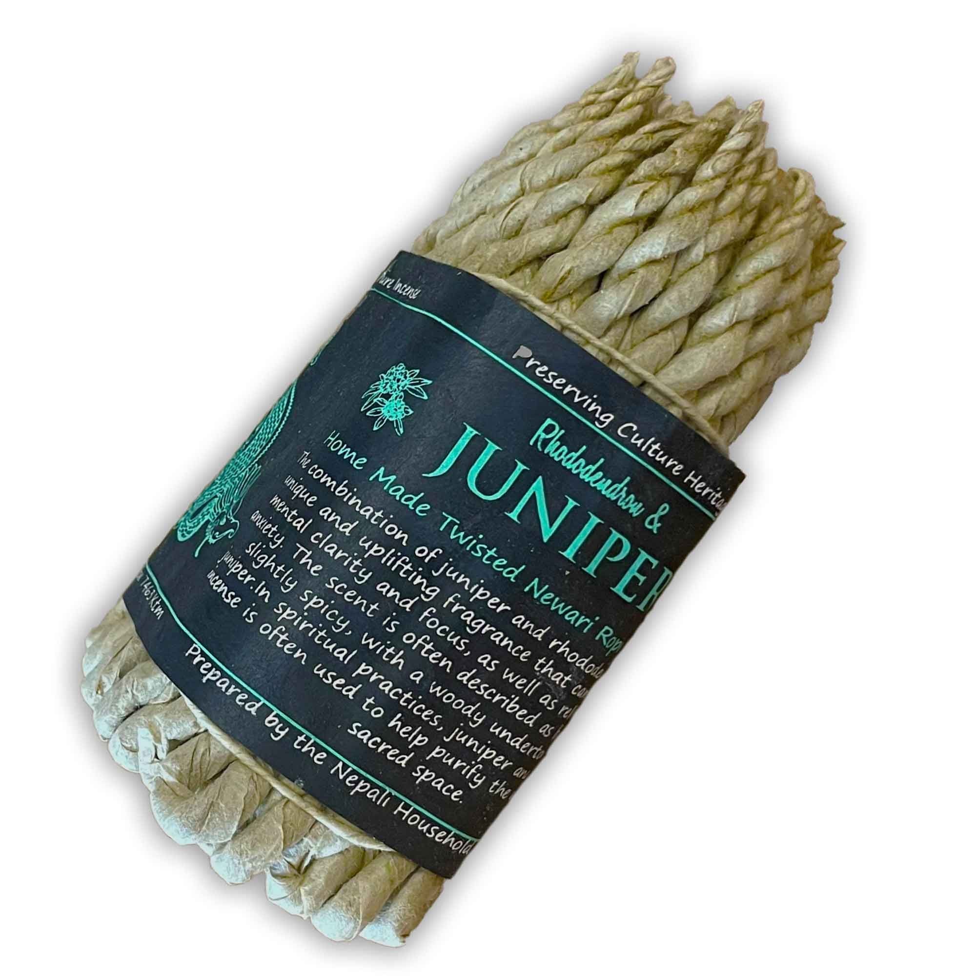 Pure Herbs Rope Incense with Rhododendron and Juniper Blend