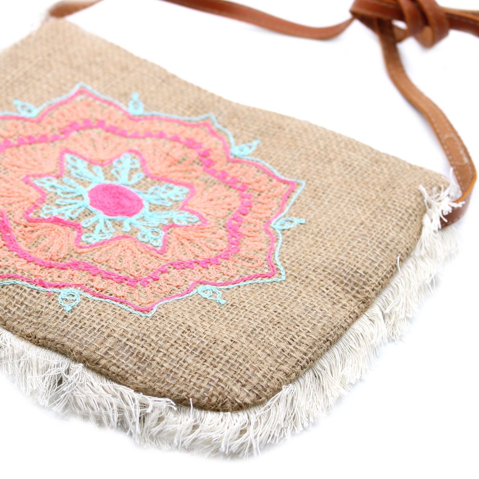 Fab Fringe Bag with Unique Mandela Embroidery for Stylish Outings