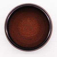Earth Powder Singing Bowl - Clay Om Buddha - 16cm