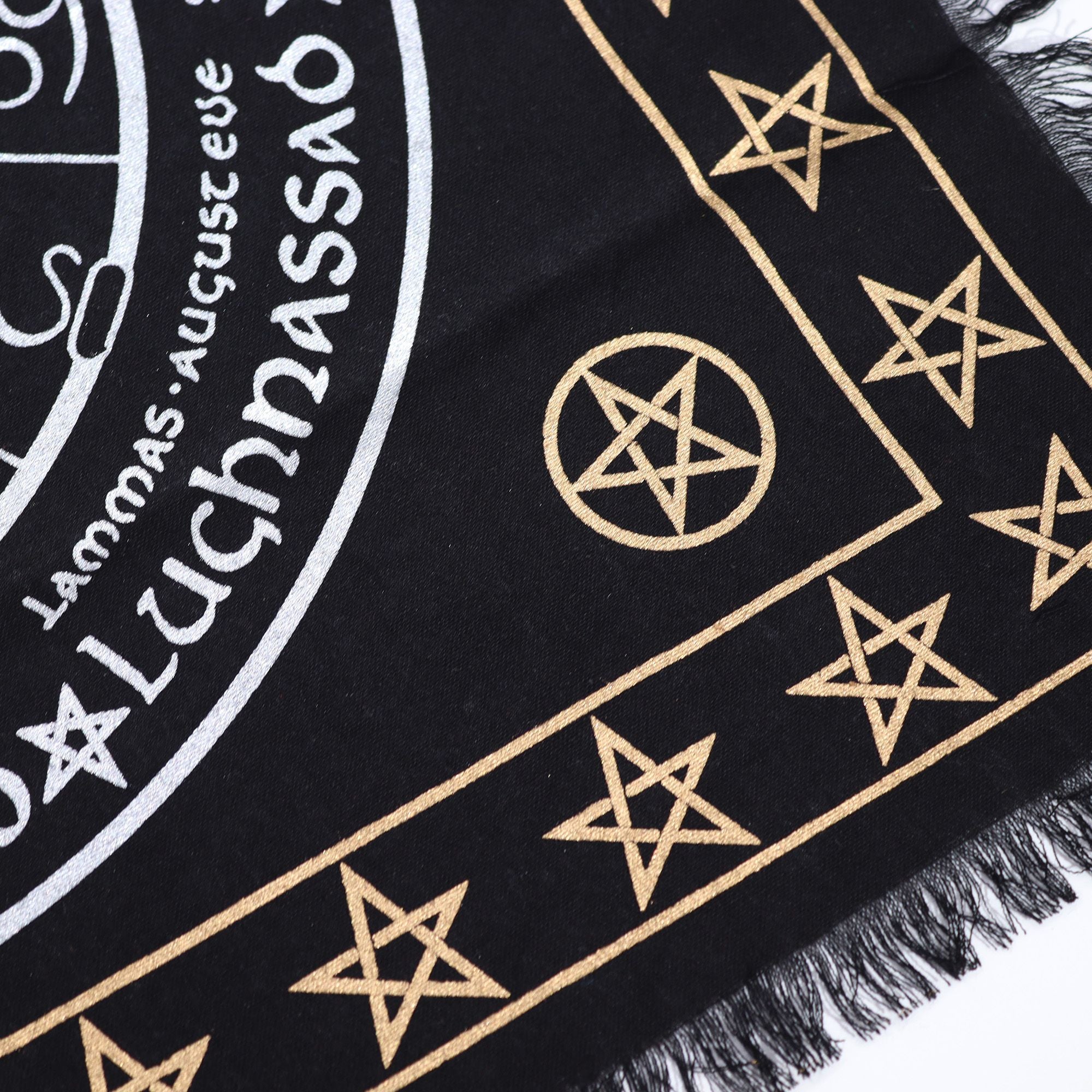Esoteric Fringed Altar Cloth for Life Death and Rebirth Rituals
