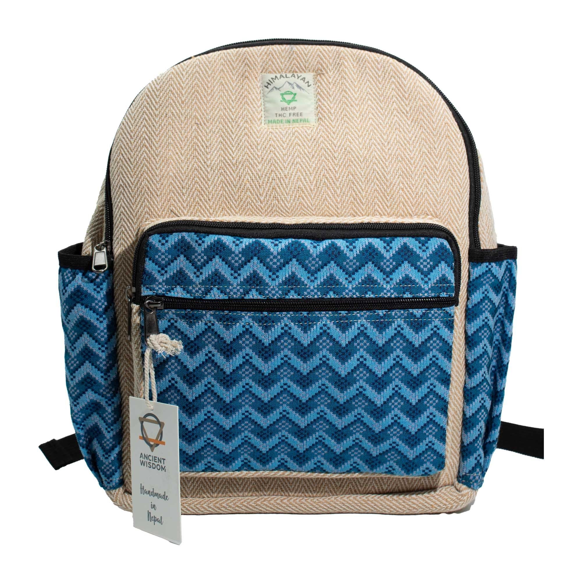 Standard Kathmandu Backpack with Dhaka Design in Blue