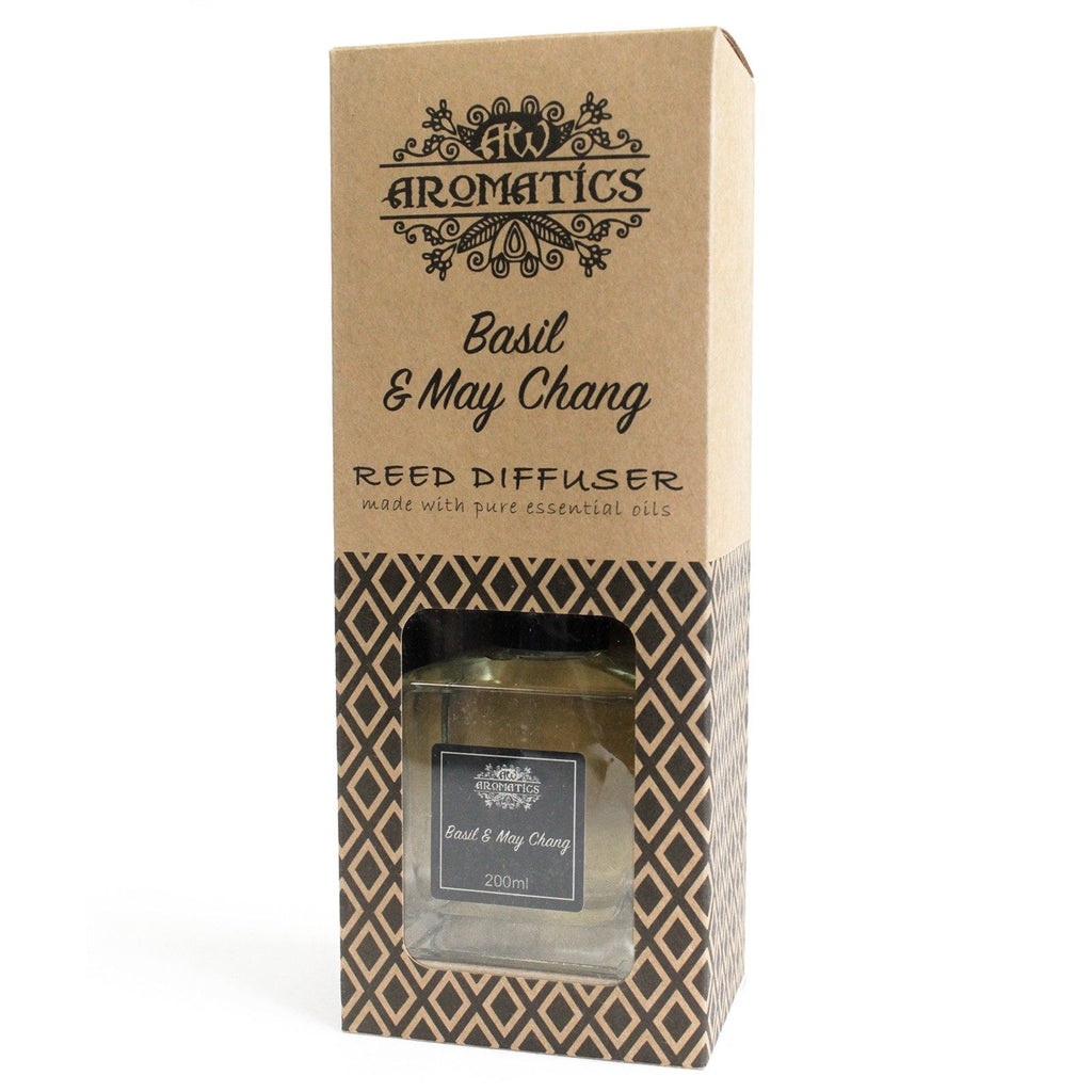 200ml Basil & Maychang Essential Oil Reed Diffuser for Home Fragrance