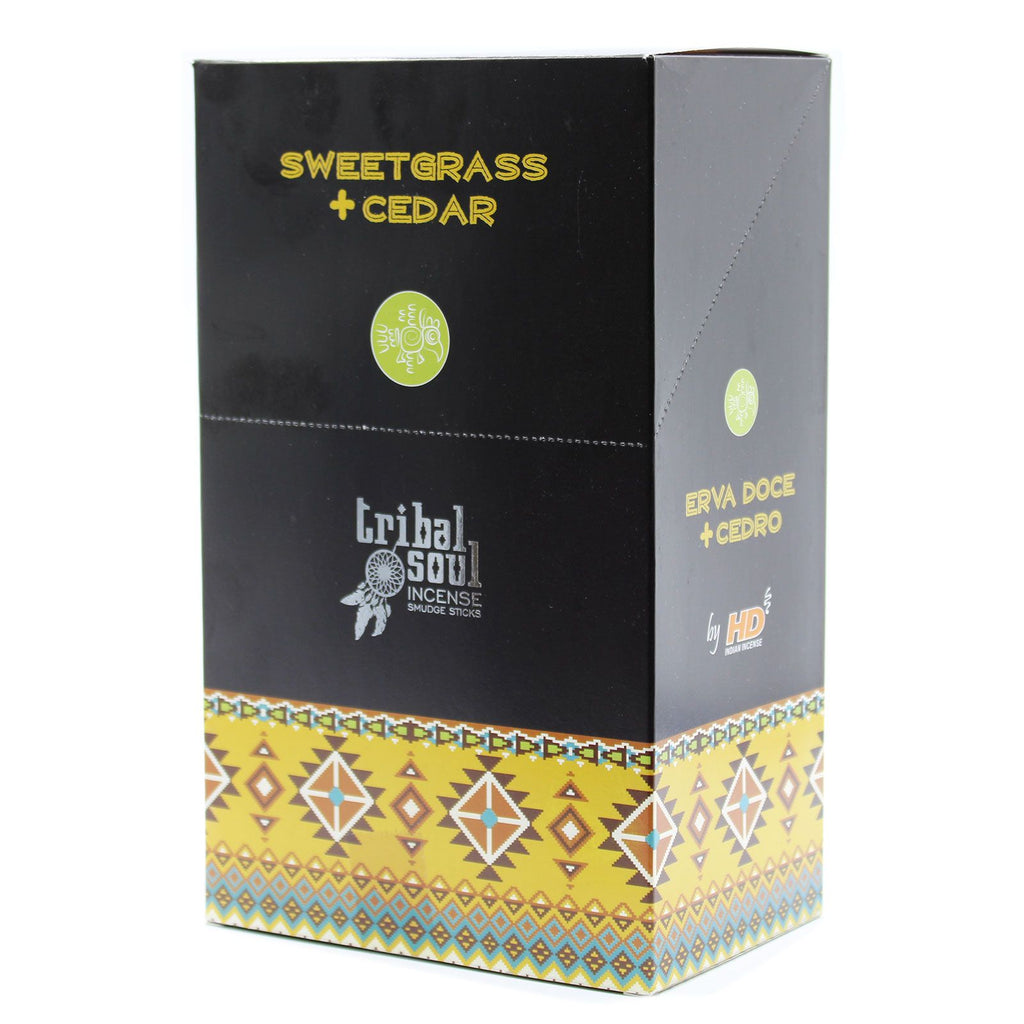 Tribal Soul Incense Sticks with Sweet Grass and Cedar Aroma Blend