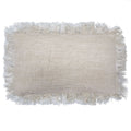 Linen Cushion Cover 30x50cm with Fringe for Stylish Home Decor