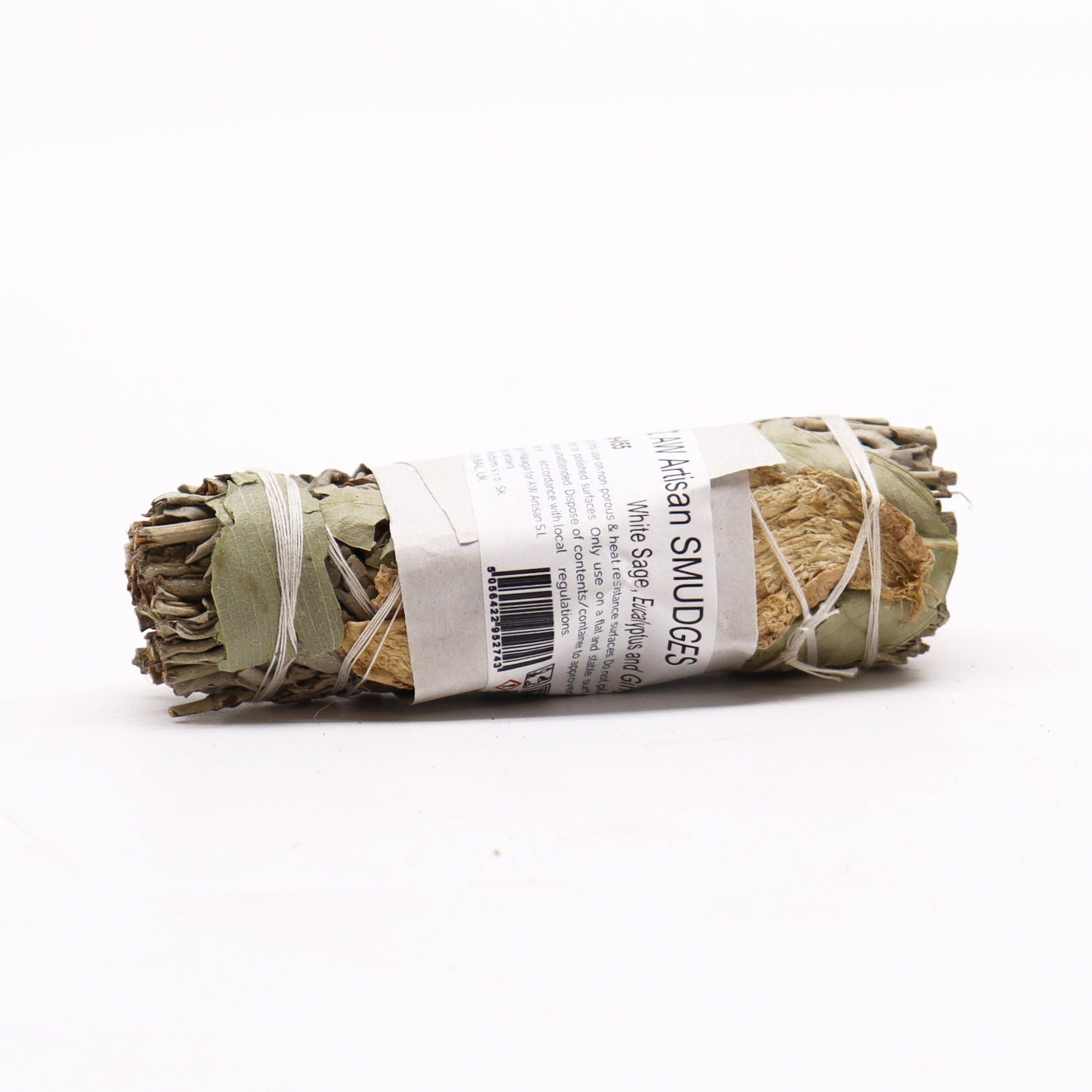 Smudge Stick White Sage, Eucalyptus and Ginger for Cleansing Rituals
