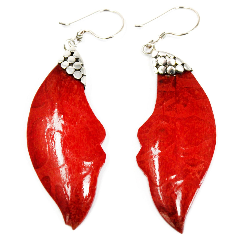 925 Silver Leaf Drop Earrings with Elegant Design for Gifting