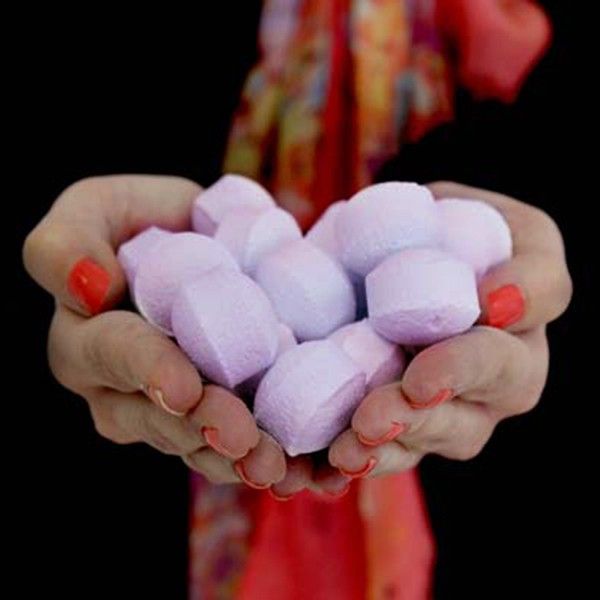 1.3Kg Box of Chill Pills Mini Bath Bombs with Black Cherry Aroma