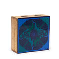 Hop Hare Medium Enameled Square Box with Wolf & Moon Design