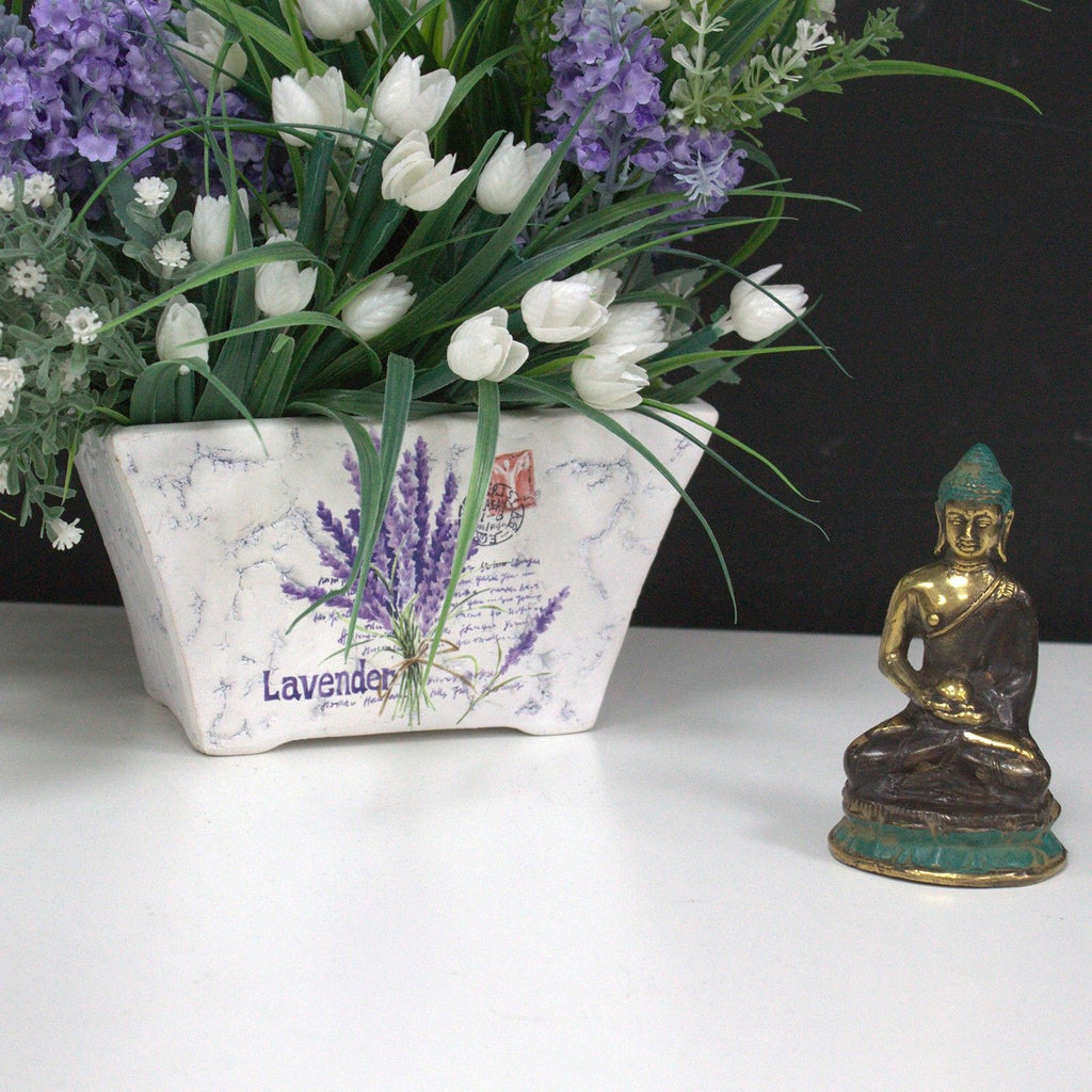 Mini Meditating Sitting Buddha Brass Fengshui for Home and Spa Decor