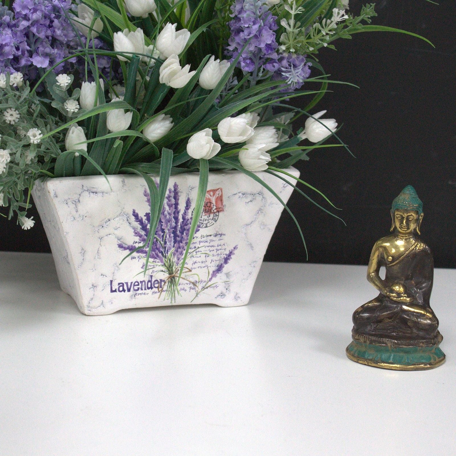 Mini Meditating Sitting Buddha Brass Fengshui for Home and Spa Decor