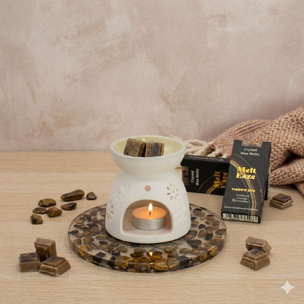 MeltEaze Wax Melts 50g Tigereye Strength with Vanilla Sandalwood