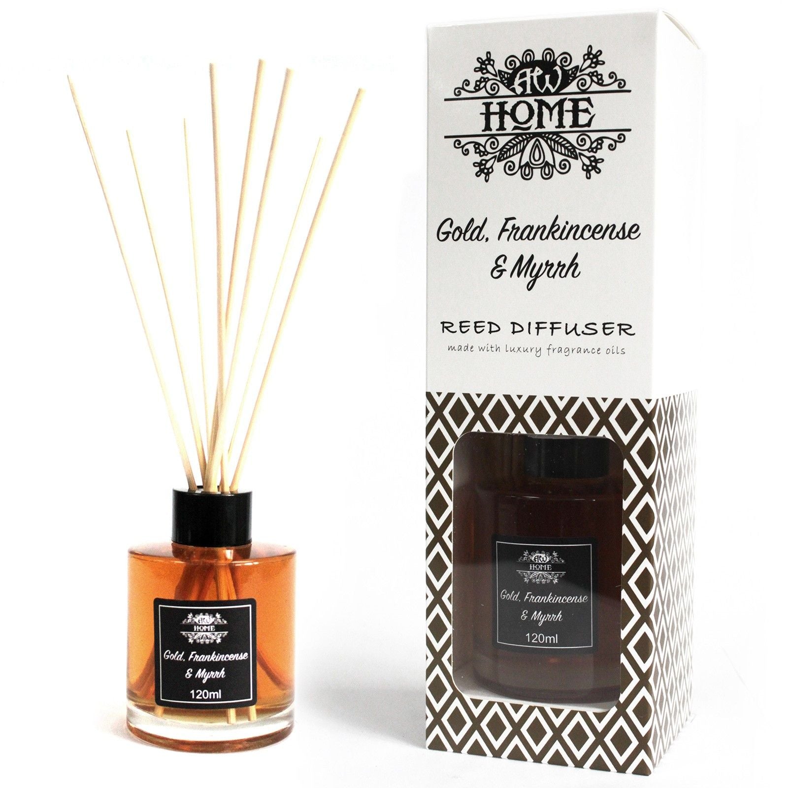 120ml Reed Diffuser with Gold Frankincense and Myrrh Aroma Blend