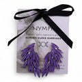 Lavender Vintage Glass Angel Wings Earrings for Elegant Style