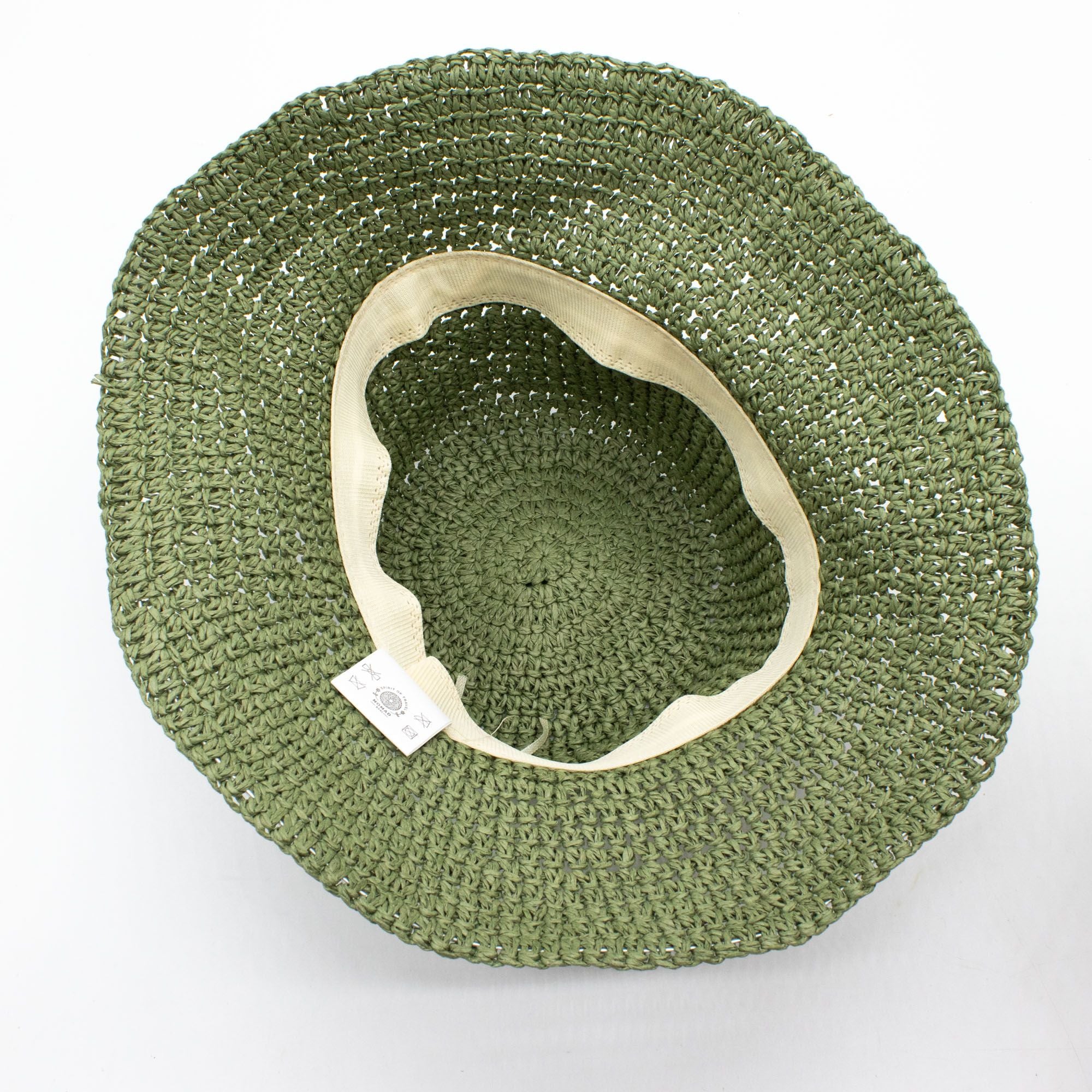 Nomad Sari Floppy Straw Sun Hat in Moss Green for Summer Style