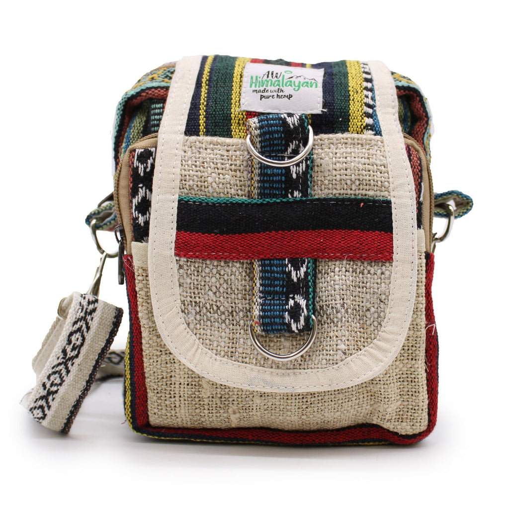 Body Cross Natural Hemp & Jhari Travel Bag for Everyday Use