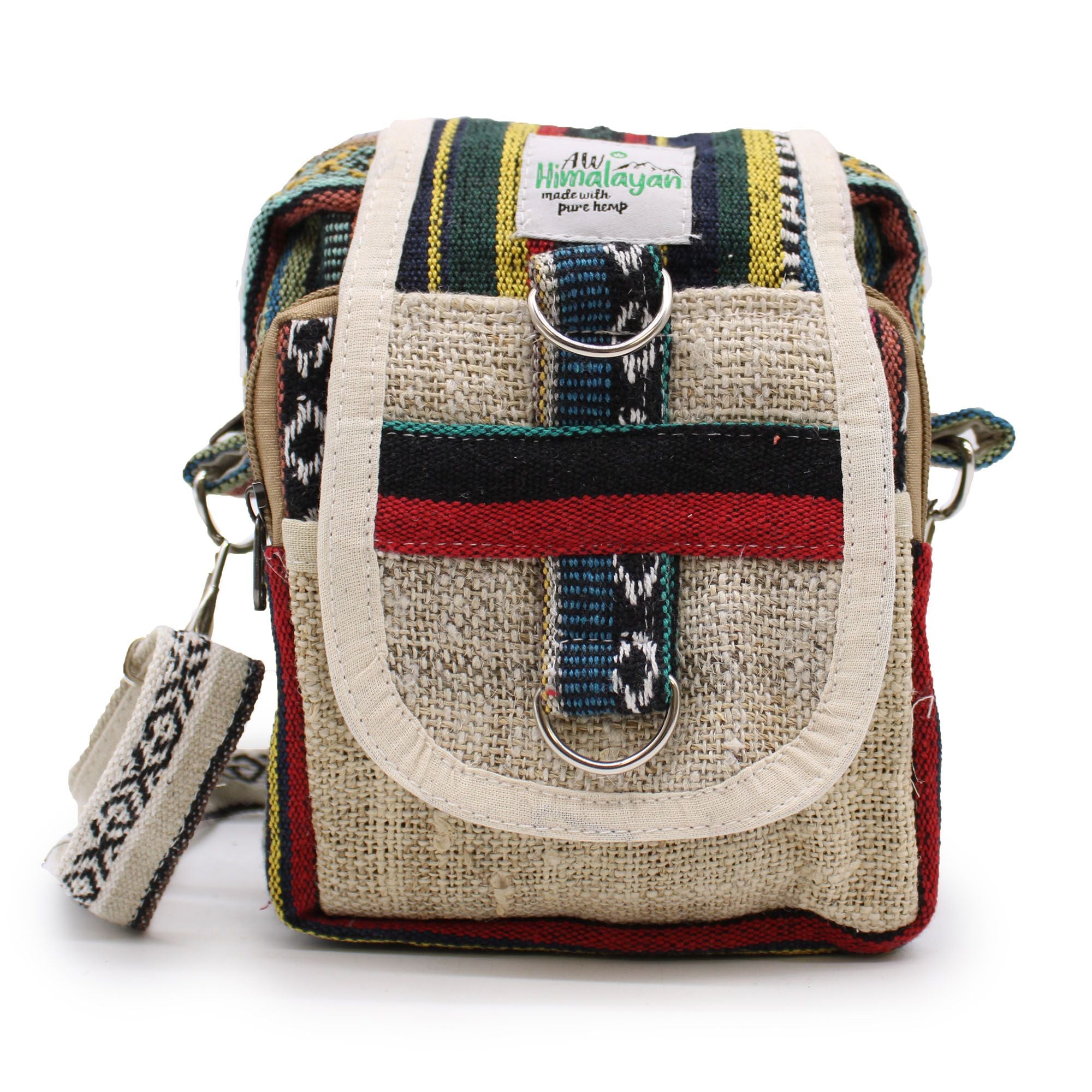 Body Cross Natural Hemp & Jhari Travel Bag for Everyday Use