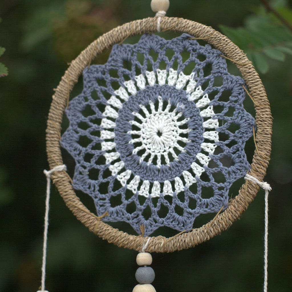 Medium Grey Dream Catcher Elemental Spirits for Home Decor