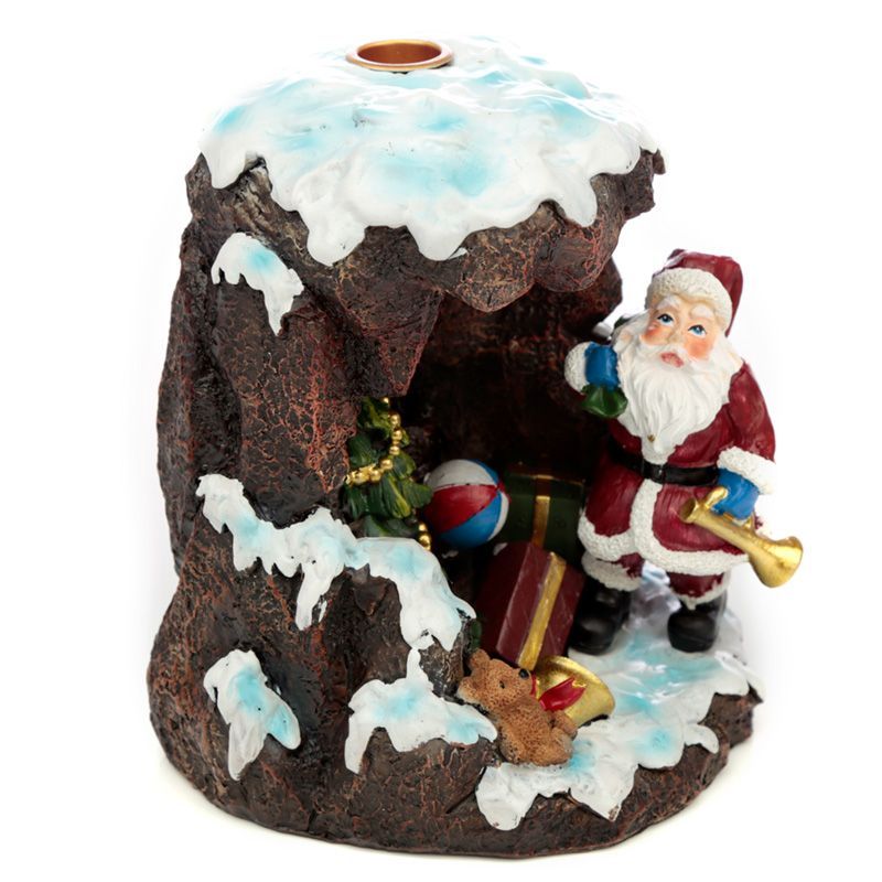 Christmas Santa's Grotto Backflow Incense Burner for Festive Cheer