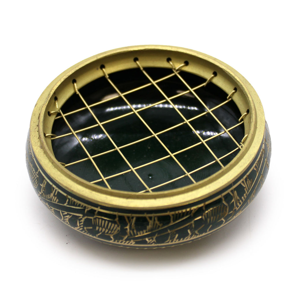 Chakra Charcoal Incense Jar Heart for Rituals and Purification