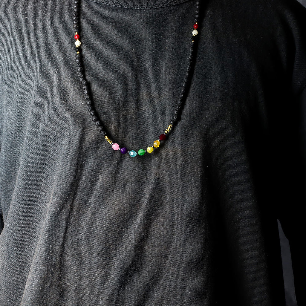 Essence of the Volcano Necklace with Chakra Beads Design