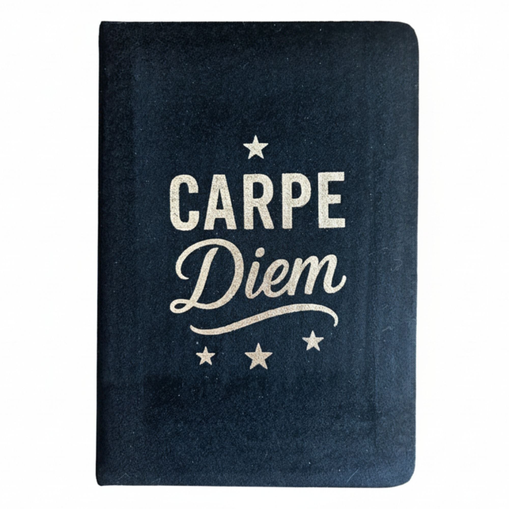 Black Velvet Notebook with 80 Pages for Daily Journaling