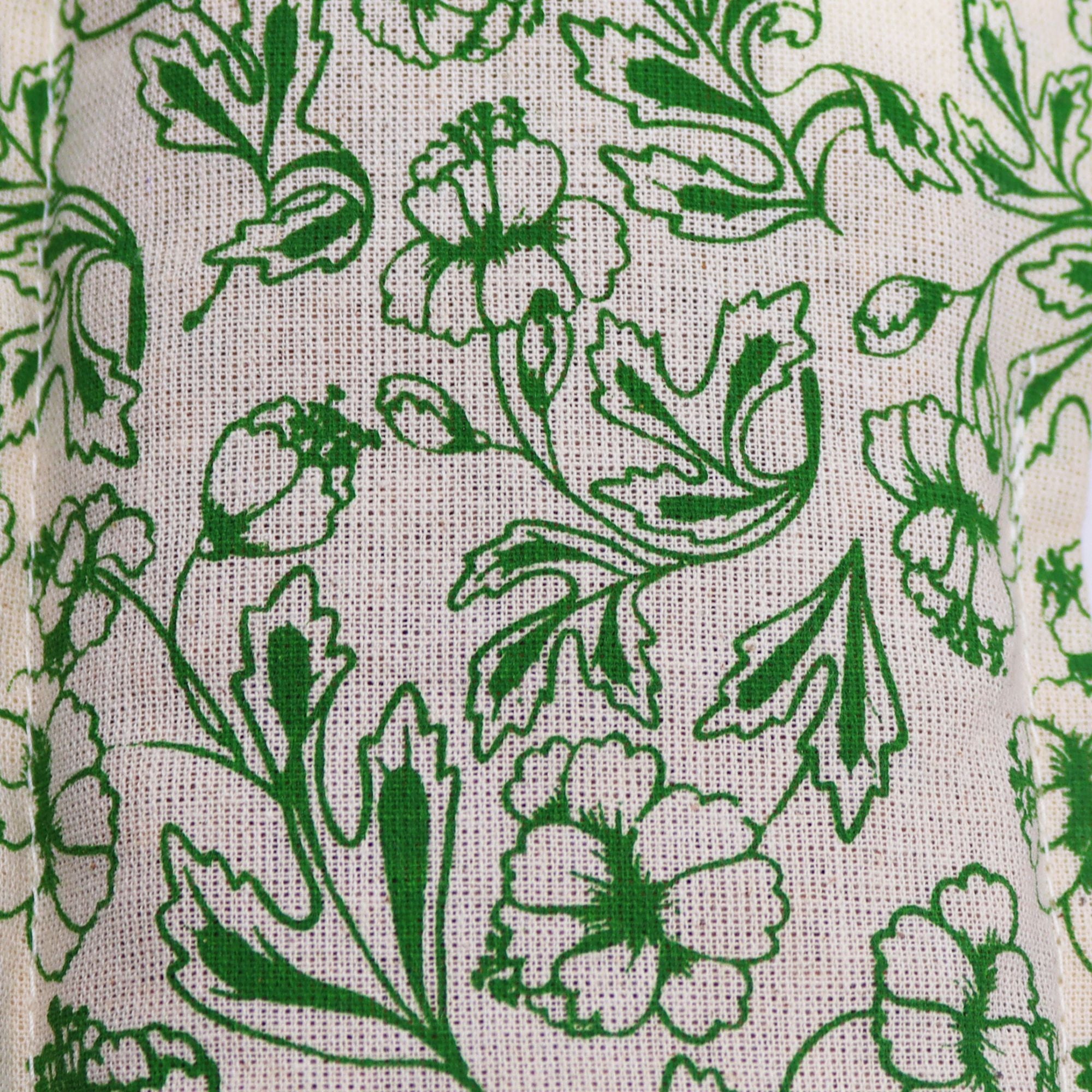 Natural Cotton Wheat Bags Green with Rope Handle for Versatile Use