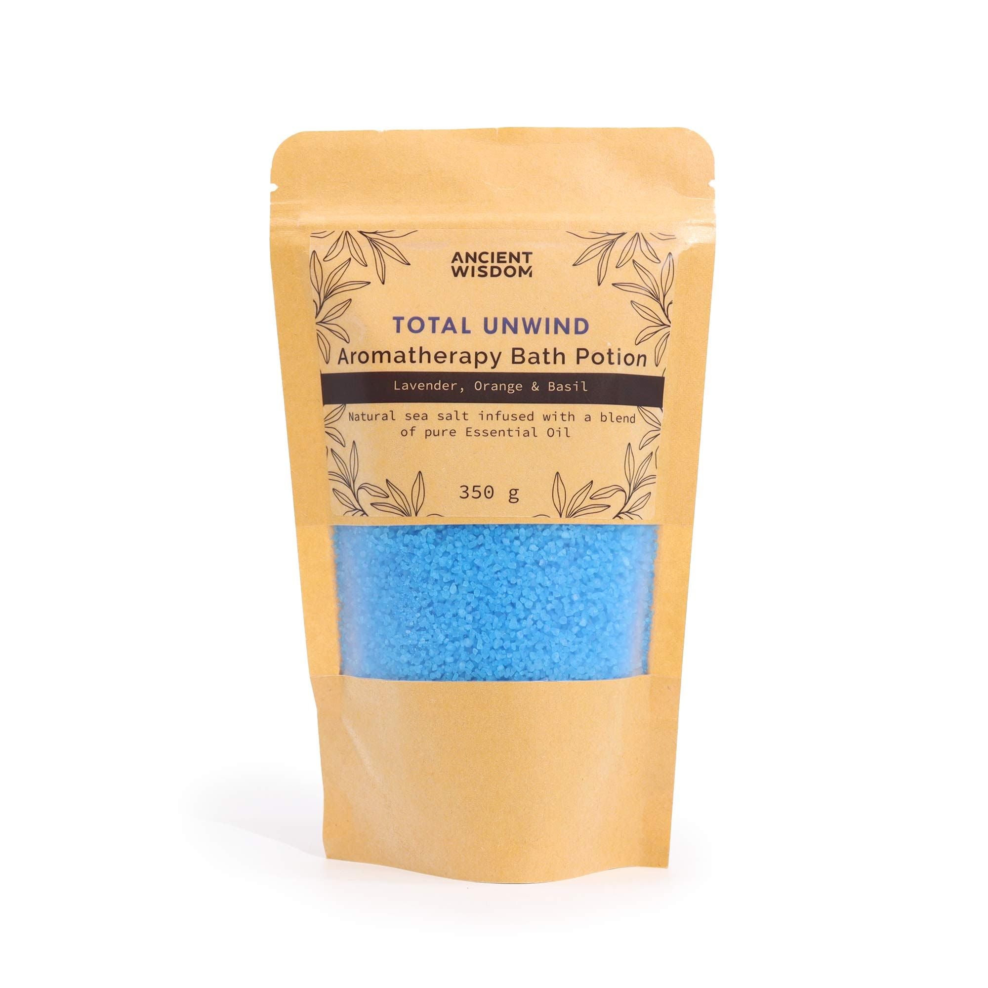 Aromatherapy Bath Potion 350g in Kraft Bag for Total Unwind Experience