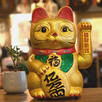 Japanese Lucky Money Cat Ornament – Extra Large Gold