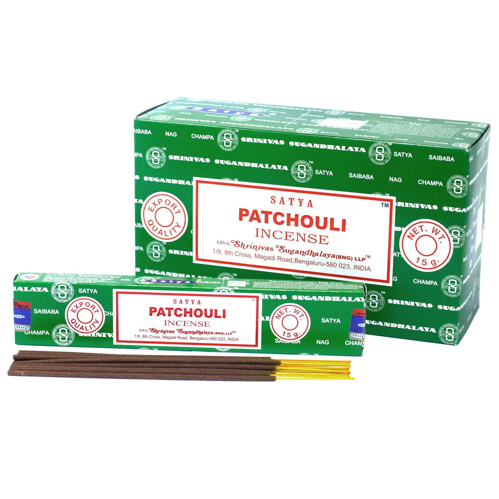Satya Incense 15gm Patchouli Scented Sticks for Home Fragrance