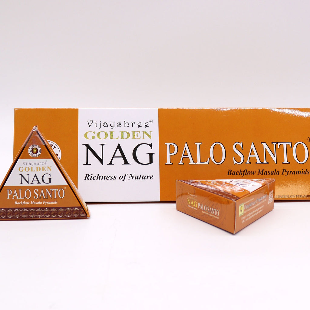 42g Jumbo Golden Nag Palo Santo Backflow Incense Cones for Home