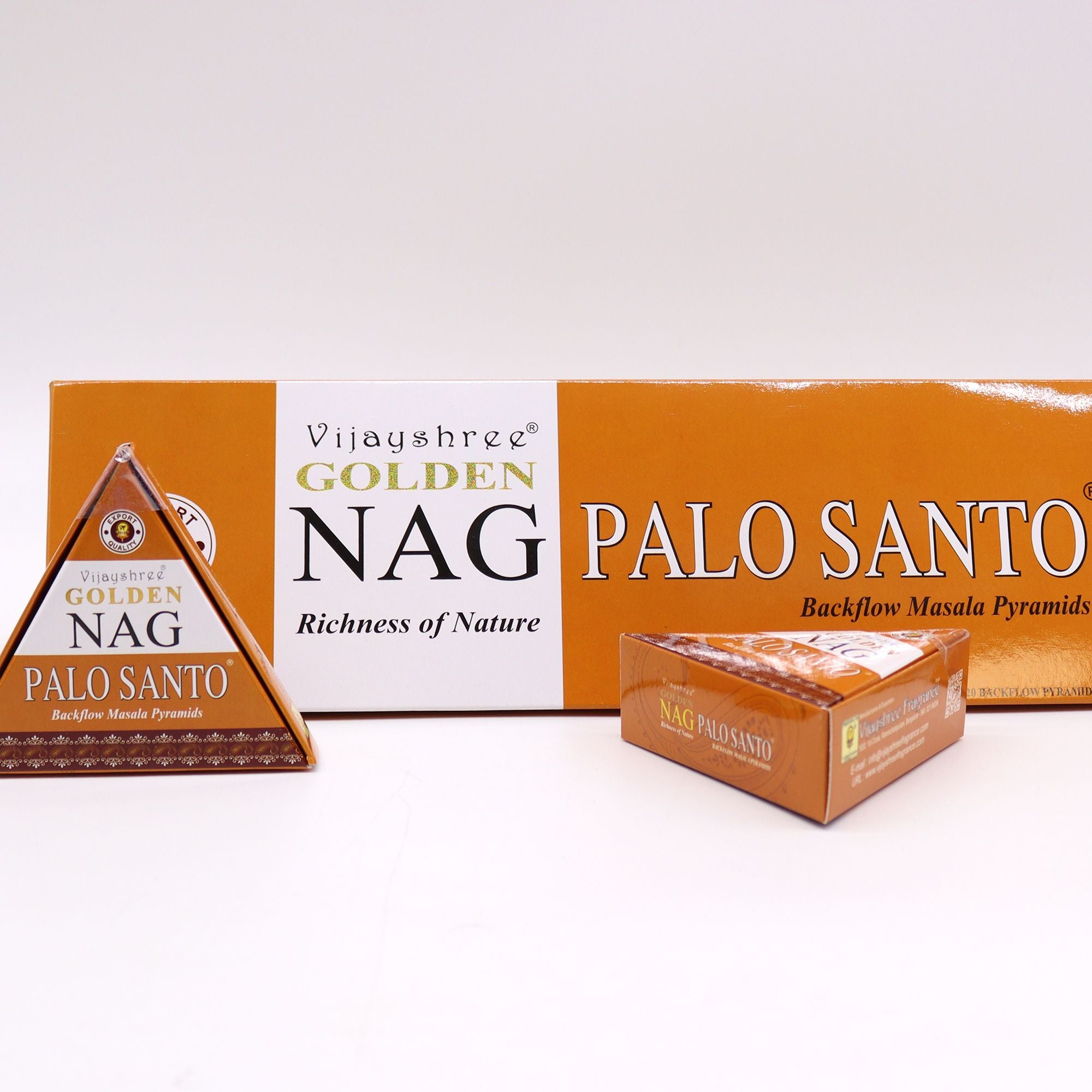 42g Jumbo Golden Nag Palo Santo Backflow Incense Cones for Home