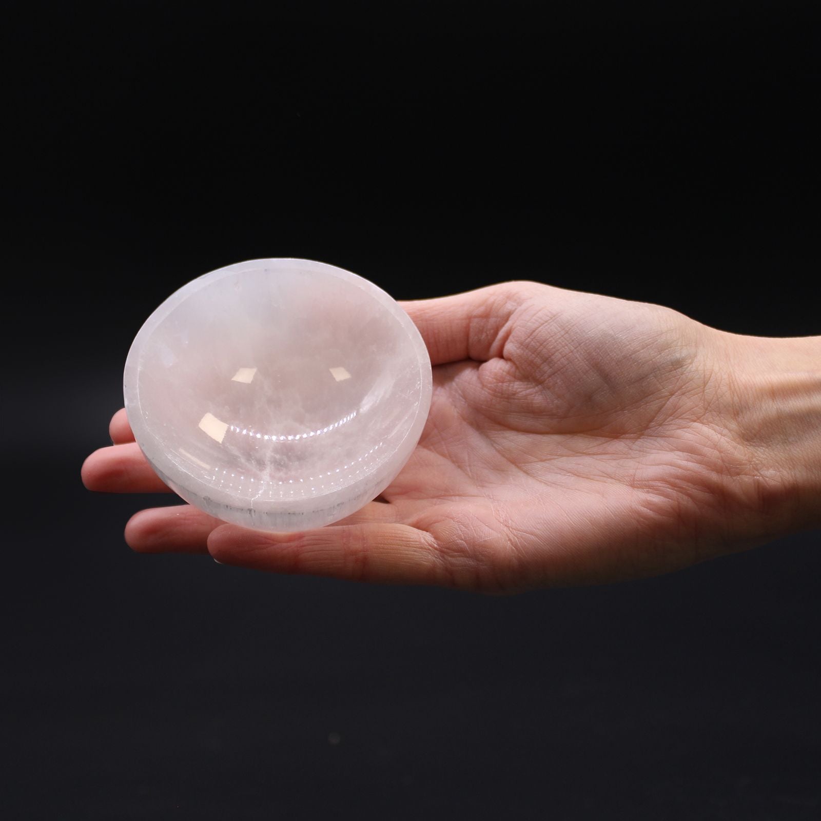 Selenite Round Bowl 8cm for Elegant Home Decor and Display