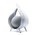 Natural Coconut Lamp with Whitewash Wrapover for Home Decor